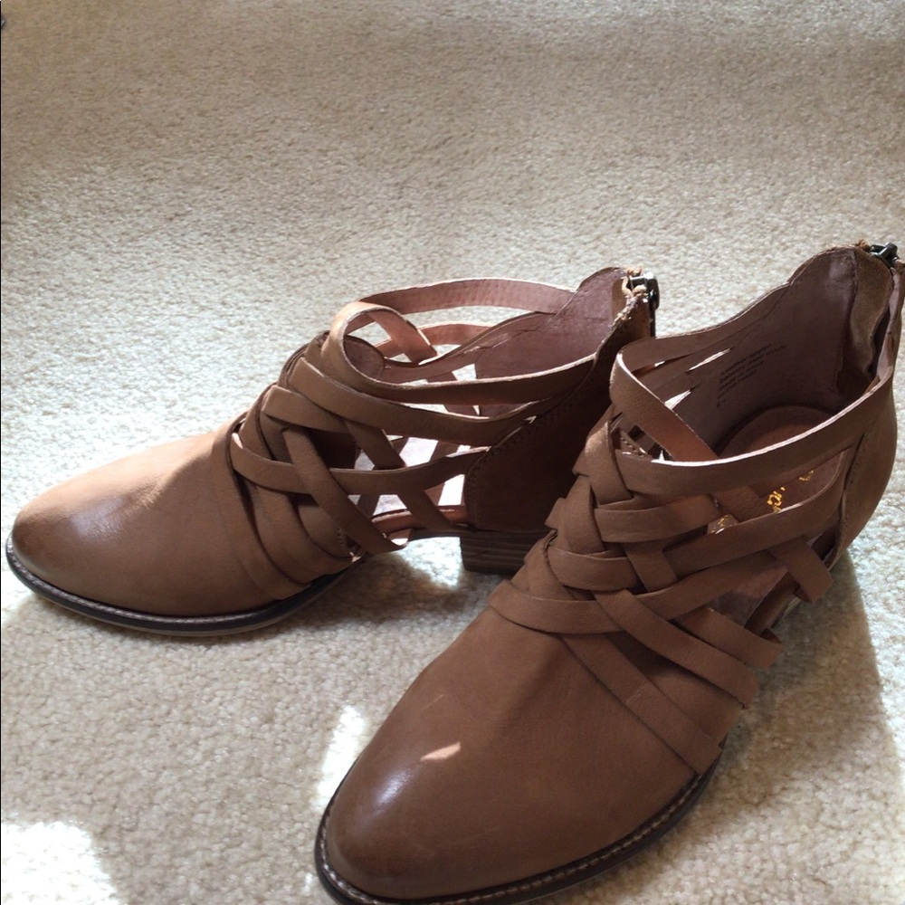 Leather Booties NWOT